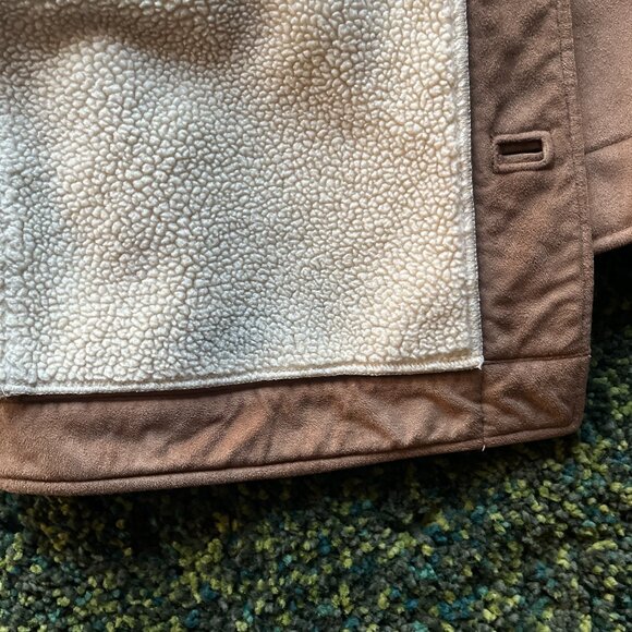 LL Bean Faux Suede Lined Jacket (XL Tall) - Picture 8 of 9